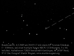 � Martin Wagner; Ort: 72820 Sonnenb�hl-Genkingen, 10'' Newton-Teleskop, Brennweite 1300mm, Starlight Xpress MX7C (CCD-)Kamera, 5x10s belichtet. Aufnahmezeit 20:05 UT am 4.3.2005.