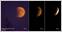 � P. Wienerroither; Mondfinsternis 16.09.1997, Drei Aufnahmen (19:20 Uhr - kurz nach Beginn der Verdunklung, 19:40 Uhr, 20:05 Uhr kurz vor der totalen Verdunklung) Canon EOS + 500mm Teleobj., 100 ASA-Film